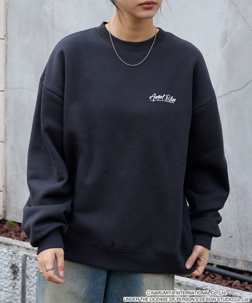 ANGEL BLUE】別注 エンジェルブルー グラフィック刺繍 スウェットプル
