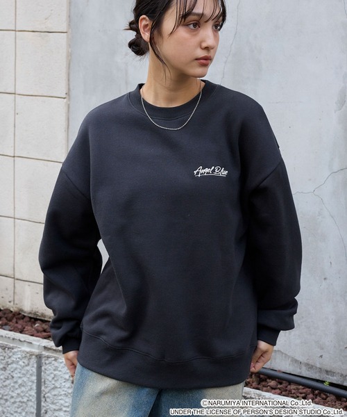 ANGEL BLUE】別注 エンジェルブルー グラフィック刺繍 スウェットプル