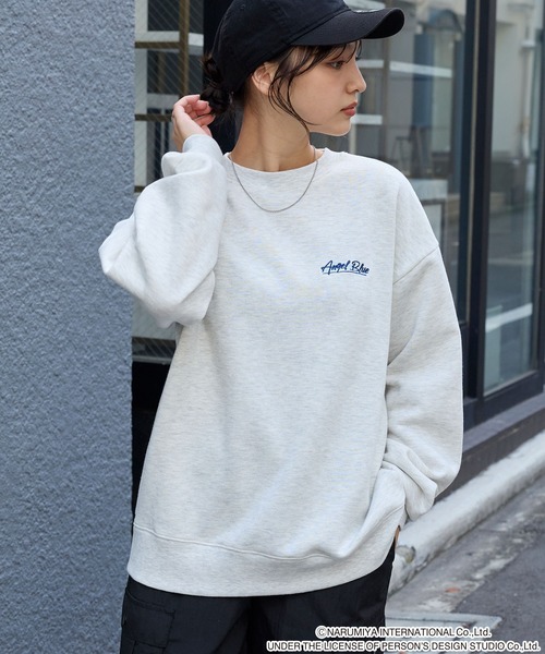 ANGEL BLUE(エンジェルブルー)の「【ANGEL BLUE】別注 エンジェルブルー グラフィック刺繍 スウェットプルオーバー(スウェット・レディース・グレー系/ブラック系/ネイビー/スミクロ/オートミール・L/M)」の21枚目の写真