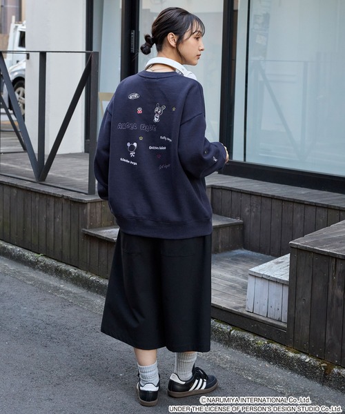 ANGEL BLUE】別注 エンジェルブルー グラフィック刺繍 スウェットプル