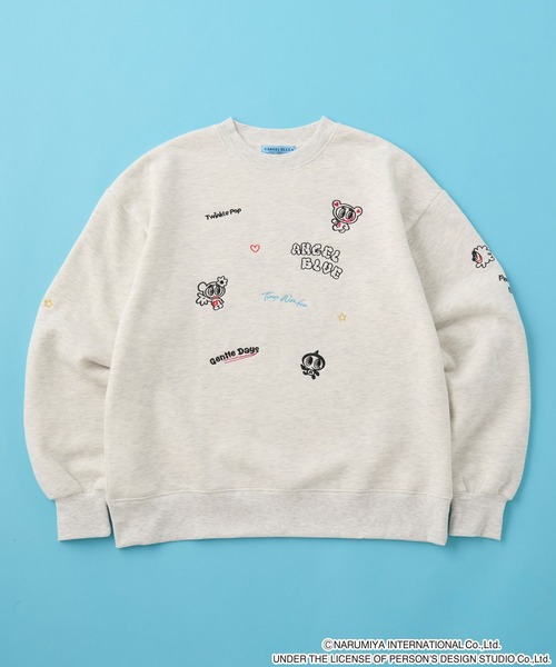 ANGEL BLUE】別注 エンジェルブルー グラフィック刺繍 スウェットプル