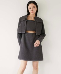 Luan（ルアン）の「【Luan】TWEED SHORT JACKET/ツイードジャケット（テーラードジャケット）」