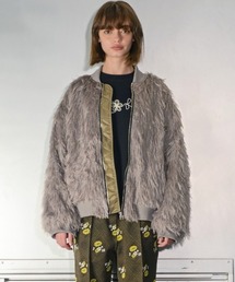 H.A.K（ハク）の「フリンジモンスタージャカードジップアップブルゾン（裏地付き・中綿入り）（ブルゾン）」