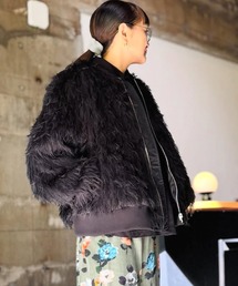 H.A.K（ハク）の「フリンジモンスタージャカードジップアップブルゾン（裏地付き・中綿入り）（ブルゾン）」