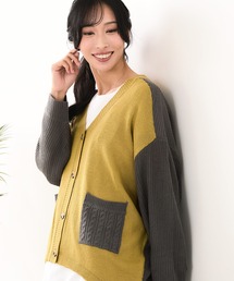 fort point（フォーポイント）の「【C-FORTPOINT/フォートポイント】ドルマン配色カーディガン（カーディガン/ボレロ）」
