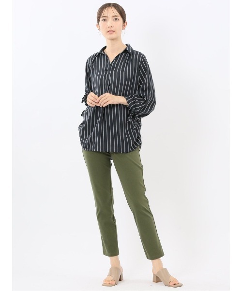 m.f.editorial（エムエフエディトリアル）の「【ストレッチ】m.f.エディトリアル レディース ニットツイル レギンスパンツ（その他パンツ・レディース・グレー系その他2/ベージュ/ネイビー/ブラック/カーキ・MEDIUM）」の14枚目の写真