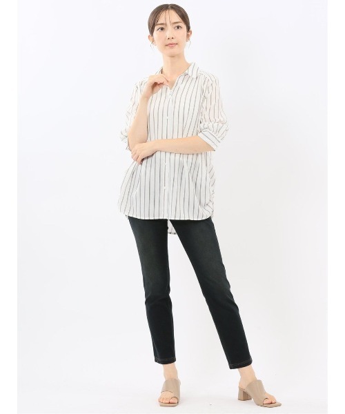 m.f.editorial（エムエフエディトリアル）の「【ストレッチ】m.f.エディトリアル レディース ニットツイル レギンスパンツ（その他パンツ・レディース・グレー系その他2/ベージュ/ネイビー/ブラック/カーキ・MEDIUM）」の17枚目の写真