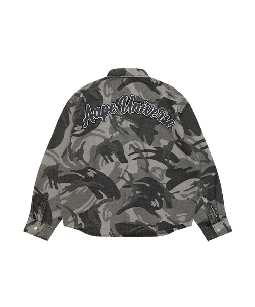 AAPE BY A BATHING APE（エーエイプバイアベイシングエイプ）の「AAPE MAIN LONG SLEEVE SHIRT(camouflage)（シャツ/ブラウス・メンズ・ライトブラック/ライトブルー・MEDIUM/LARGE/SMALL/X-LARGE）」の3枚目の写真