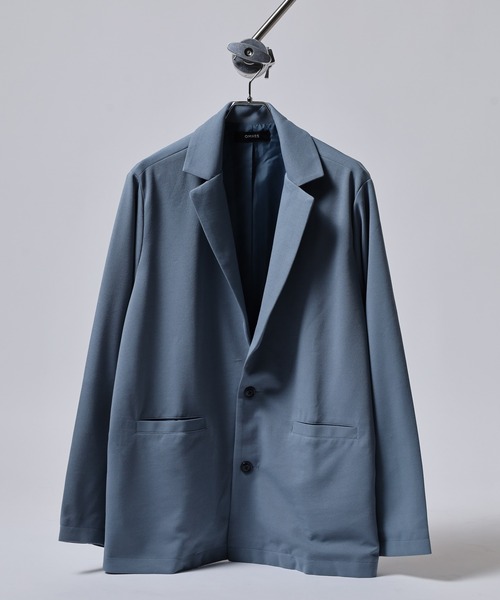 OMNES(オムネス)の「OMNES Another Edition ストレッチ梨地ワイドシルエット2Bテーラードジャケット tailored jacket(テーラードジャケット・メンズ・ベージュ/ブルー・L/M)」の3枚目の写真