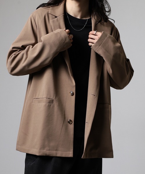 OMNES(オムネス)の「OMNES Another Edition ストレッチ梨地ワイドシルエット2Bテーラードジャケット tailored jacket(テーラードジャケット・メンズ・ベージュ/ブルー・L/M)」の11枚目の写真
