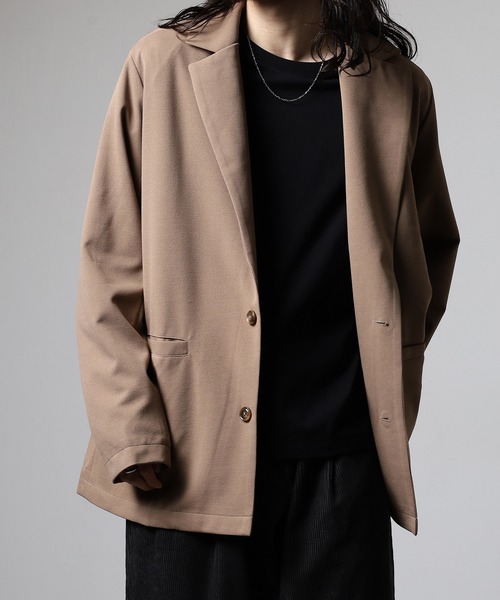 OMNES(オムネス)の「OMNES Another Edition ストレッチ梨地ワイドシルエット2Bテーラードジャケット tailored jacket(テーラードジャケット・メンズ・ベージュ/ブルー・L/M)」の12枚目の写真
