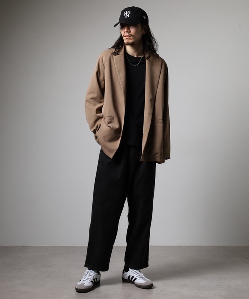 OMNES(オムネス)の「OMNES Another Edition ストレッチ梨地ワイドシルエット2Bテーラードジャケット tailored jacket(テーラードジャケット・メンズ・ベージュ/ブルー・L/M)」の13枚目の写真