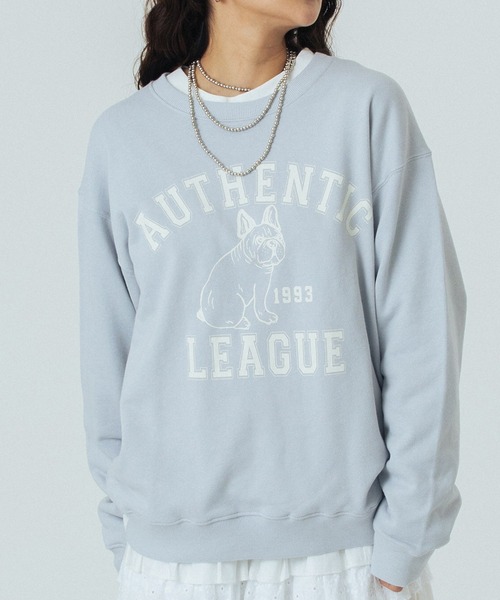ROSE BUD(ローズバッド)の「【WEB・一部店舗限定】ANIMAL PRINT SWEAT(スウェット・レディース・ブルー/ライトグレー/チャコールグレー・ONE SIZE)」の3枚目の写真