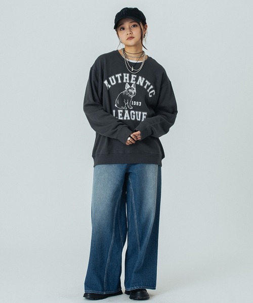 ROSE BUD(ローズバッド)の「【WEB・一部店舗限定】ANIMAL PRINT SWEAT(スウェット・レディース・ブルー/ライトグレー/チャコールグレー・ONE SIZE)」の4枚目の写真