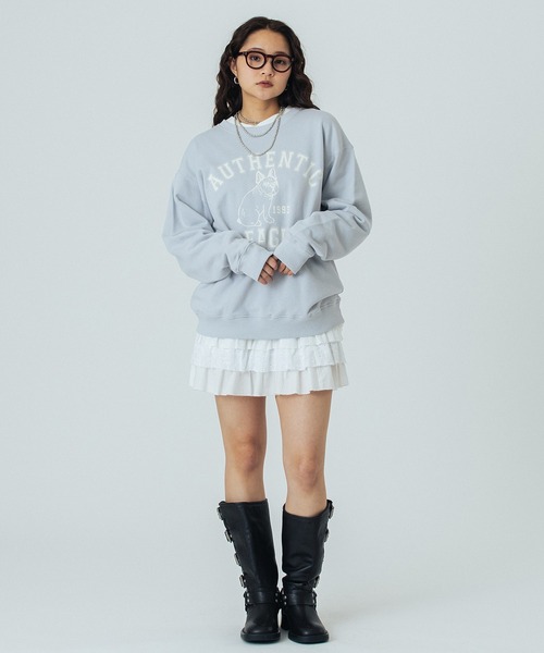 ROSE BUD(ローズバッド)の「【WEB・一部店舗限定】ANIMAL PRINT SWEAT(スウェット・レディース・ブルー/ライトグレー/チャコールグレー・ONE SIZE)」の21枚目の写真