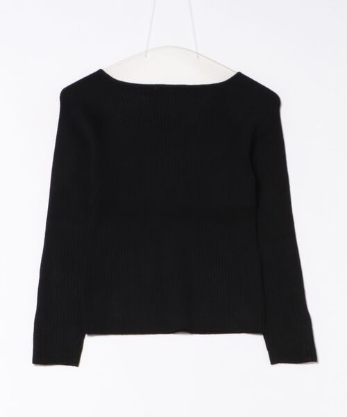 12Twelve Agenda（トゥエルブ　アジェンダ）の「ハートネック袖口アソートパールリブニットプルオーバー（ニット/セーター・レディース・ピンク/チャコールグレー/ブルー/ブラック/グレイッシュベージュ/オフホワイト/サックスブルー・M）」の14枚目の写真