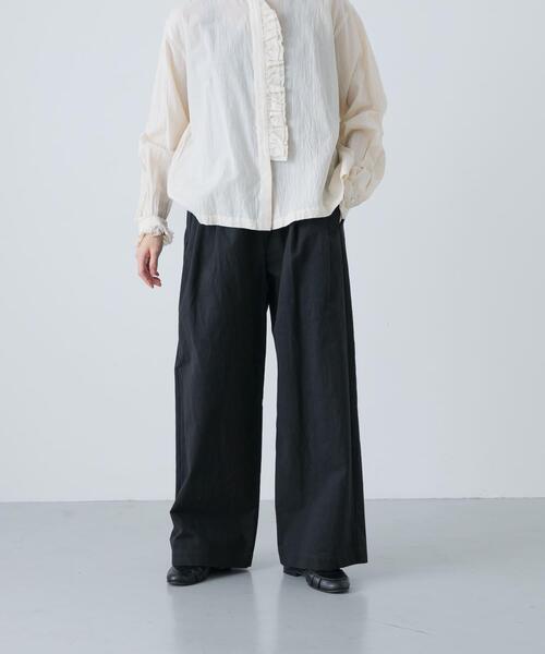 かぐれ(カグレ)の「Two-tuck easy pants(その他パンツ・レディース・ブラック/ベージュ・FREE)」の2枚目の写真