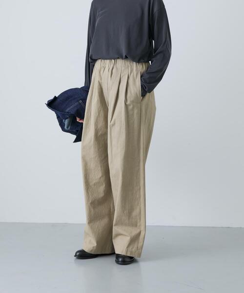 かぐれ(カグレ)の「Two-tuck easy pants(その他パンツ・レディース・ブラック/ベージュ・FREE)」の5枚目の写真