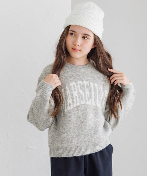 coca（coca）（コカ）の「【WEB限定セール】キッズ　親子お揃いアソートロゴニットトップス（ニット/セーター・キッズ・ライトベージュ/ブラウン/ライトグレー/ネイビー・120/130/140/150）」の5枚目の写真