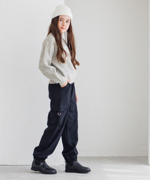 coca（coca）（コカ）の「【WEB限定セール】キッズ　親子お揃いアソートロゴニットトップス（ニット/セーター・キッズ・ライトベージュ/ブラウン/ライトグレー/ネイビー・120/130/140/150）」の6枚目の写真