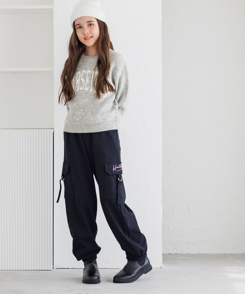 coca（coca）（コカ）の「【WEB限定セール】キッズ　親子お揃いアソートロゴニットトップス（ニット/セーター・キッズ・ライトベージュ/ブラウン/ライトグレー/ネイビー・120/130/140/150）」の8枚目の写真