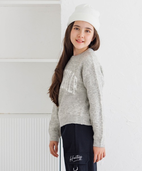 coca（coca）（コカ）の「【WEB限定セール】キッズ　親子お揃いアソートロゴニットトップス（ニット/セーター・キッズ・ライトベージュ/ブラウン/ライトグレー/ネイビー・120/130/140/150）」の9枚目の写真