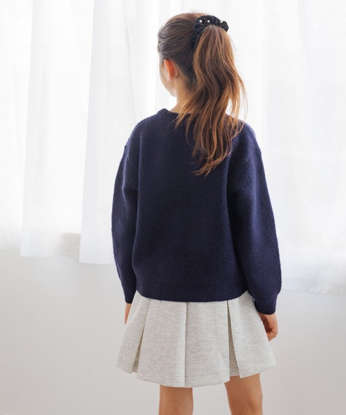 coca（coca）（コカ）の「【WEB限定セール】キッズ　親子お揃いアソートロゴニットトップス（ニット/セーター・キッズ・ライトベージュ/ブラウン/ライトグレー/ネイビー・120/130/140/150）」の12枚目の写真