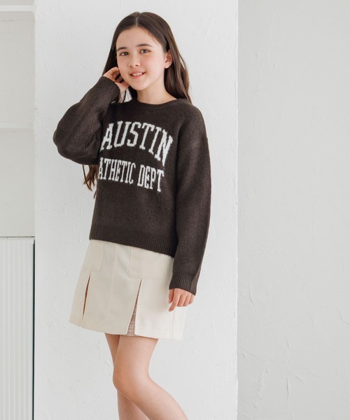 coca（coca）（コカ）の「【WEB限定セール】キッズ　親子お揃いアソートロゴニットトップス（ニット/セーター・キッズ・ライトベージュ/ブラウン/ライトグレー/ネイビー・120/130/140/150）」の15枚目の写真