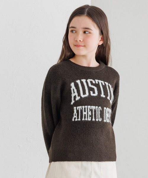 coca（coca）（コカ）の「【WEB限定セール】キッズ　親子お揃いアソートロゴニットトップス（ニット/セーター・キッズ・ライトベージュ/ブラウン/ライトグレー/ネイビー・120/130/140/150）」の16枚目の写真