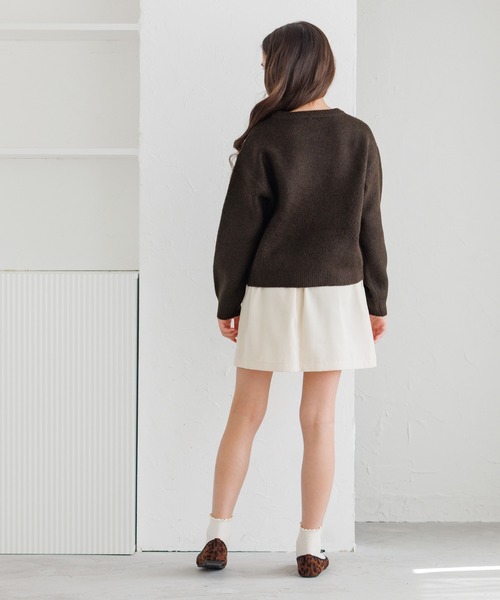 coca（coca）（コカ）の「【WEB限定セール】キッズ　親子お揃いアソートロゴニットトップス（ニット/セーター・キッズ・ライトベージュ/ブラウン/ライトグレー/ネイビー・120/130/140/150）」の17枚目の写真