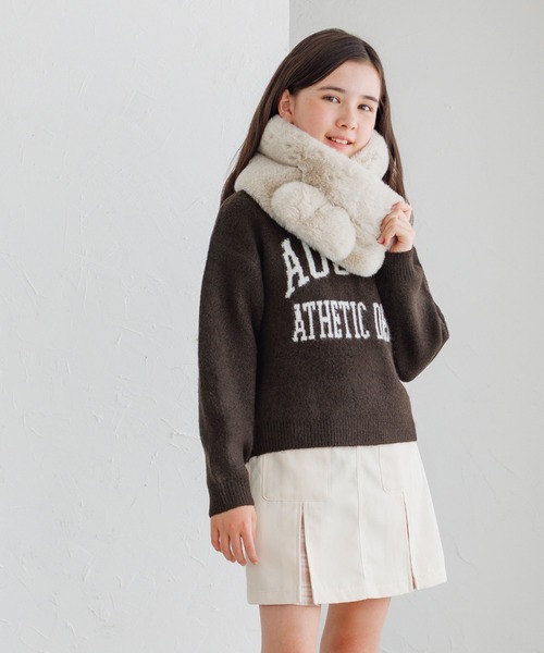 coca（coca）（コカ）の「【WEB限定セール】キッズ　親子お揃いアソートロゴニットトップス（ニット/セーター・キッズ・ライトベージュ/ブラウン/ライトグレー/ネイビー・120/130/140/150）」の19枚目の写真