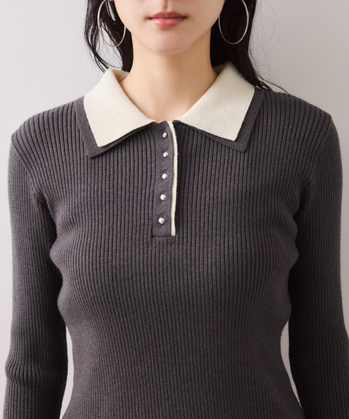 Rirandture ダブルカラーポロニット Rirandture 〈POLO BCSコラボ