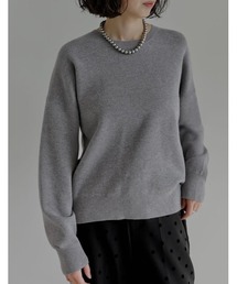 Re:EDIT | [2025AW COLLECTION][保湿][静電気防止]選べるネックデザインスウェットライクニットトップス(ニット/セーター)