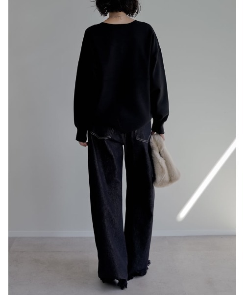 2025AW COLLECTION][保湿][静電気防止]選べるネックデザインスウェット