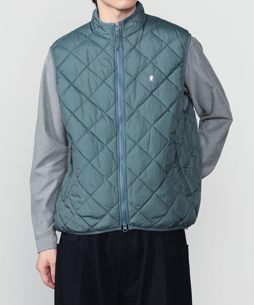 セール】Gymphlex | ナイロンタフタ スタンドカラーダウンベスト MEN