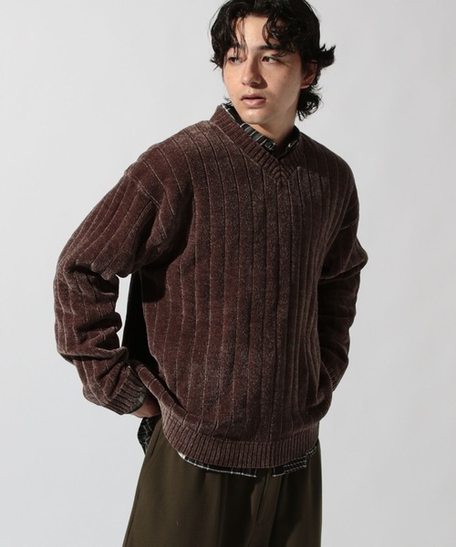 Y's ワイズ　ニットポンチョ　プルオーバー　トップス　ブラウン　ウール　M Y's ワイズニットポンチョプルオーバートップスブラウンウールM