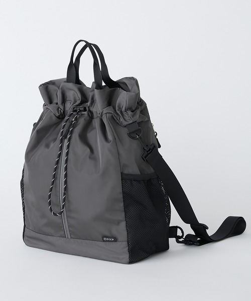 THE CRAFT CREW PRODUCTS（ザクラフトクループロダクツ）の「〈撥水加工〉5WAYドローコード巾着ショルダーバッグ / リュックサック【THE CRAFT CREW PRODUCTS】（バックパック/リュック・レディース・アイボリー/ブラック/ブラウン/グレー・FREE）」の7枚目の写真