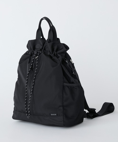 THE CRAFT CREW PRODUCTS（ザクラフトクループロダクツ）の「〈撥水加工〉5WAYドローコード巾着ショルダーバッグ / リュックサック【THE CRAFT CREW PRODUCTS】（バックパック/リュック・レディース・アイボリー/ブラック/ブラウン/グレー・FREE）」の5枚目の写真