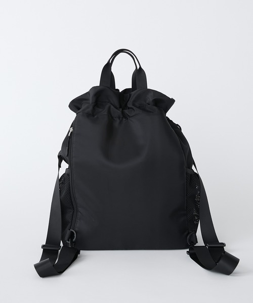 THE CRAFT CREW PRODUCTS（ザクラフトクループロダクツ）の「〈撥水加工〉5WAYドローコード巾着ショルダーバッグ / リュックサック【THE CRAFT CREW PRODUCTS】（バックパック/リュック・レディース・アイボリー/ブラック/ブラウン/グレー・FREE）」の11枚目の写真