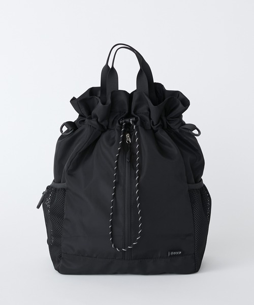 THE CRAFT CREW PRODUCTS（ザクラフトクループロダクツ）の「〈撥水加工〉5WAYドローコード巾着ショルダーバッグ / リュックサック【THE CRAFT CREW PRODUCTS】（バックパック/リュック・レディース・アイボリー/ブラック/ブラウン/グレー・FREE）」の12枚目の写真