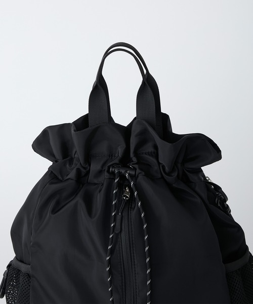 THE CRAFT CREW PRODUCTS（ザクラフトクループロダクツ）の「〈撥水加工〉5WAYドローコード巾着ショルダーバッグ / リュックサック【THE CRAFT CREW PRODUCTS】（バックパック/リュック・レディース・アイボリー/ブラック/ブラウン/グレー・FREE）」の14枚目の写真