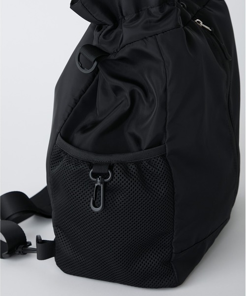 THE CRAFT CREW PRODUCTS（ザクラフトクループロダクツ）の「〈撥水加工〉5WAYドローコード巾着ショルダーバッグ / リュックサック【THE CRAFT CREW PRODUCTS】（バックパック/リュック・レディース・アイボリー/ブラック/ブラウン/グレー・FREE）」の21枚目の写真