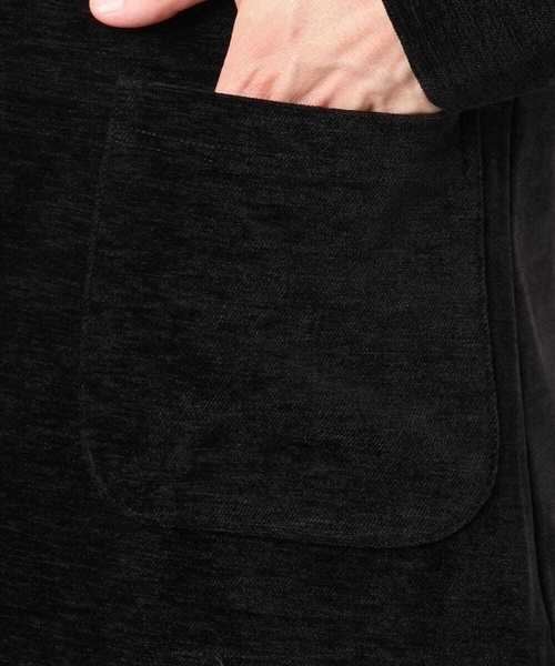 MK MICHEL KLEIN HOMME （エムケーミッシェルクランオム）の「【ふわふわ質感/ストレッチ／洗える】ベロアタッチ／LUXモールジャケット（テーラードジャケット・メンズ・オレンジ系その他/ブラック・46/51/48）」の22枚目の写真