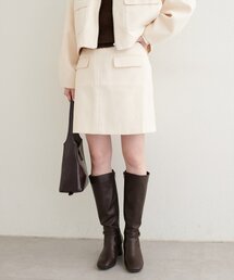 ポケット付き台形スカート
