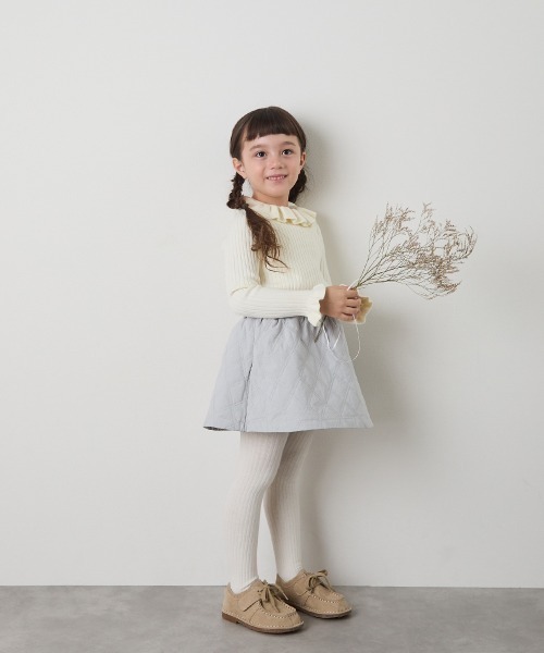 riziere（リジェール）の「フリルカラーニットプルオーバー（ニット/セーター・キッズ・アイボリー/ブラウン系/ブラック・120/110/100/90/150/140/130）」の19枚目の写真
