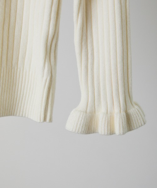 riziere（リジェール）の「フリルカラーニットプルオーバー（ニット/セーター・キッズ・アイボリー/ブラウン系/ブラック・120/110/100/90/150/140/130）」の4枚目の写真