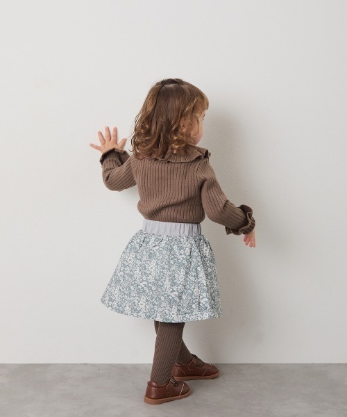 riziere（リジェール）の「フリルカラーニットプルオーバー（ニット/セーター・キッズ・アイボリー/ブラウン系/ブラック・120/110/100/90/150/140/130）」の15枚目の写真