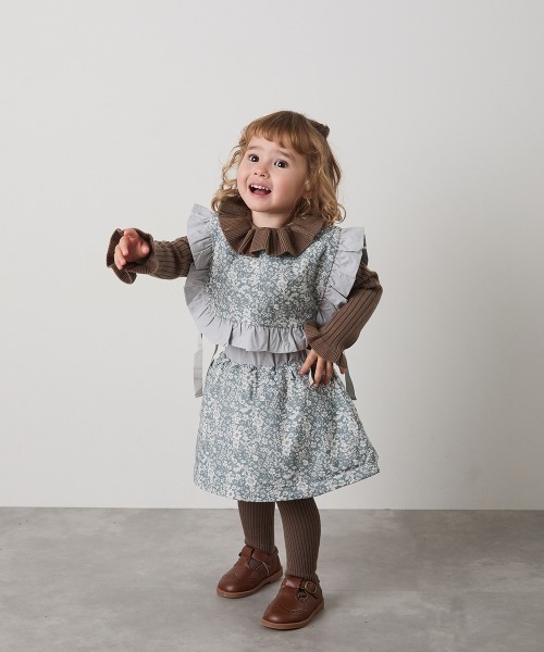 riziere（リジェール）の「フリルカラーニットプルオーバー（ニット/セーター・キッズ・アイボリー/ブラウン系/ブラック・120/110/100/90/150/140/130）」の16枚目の写真