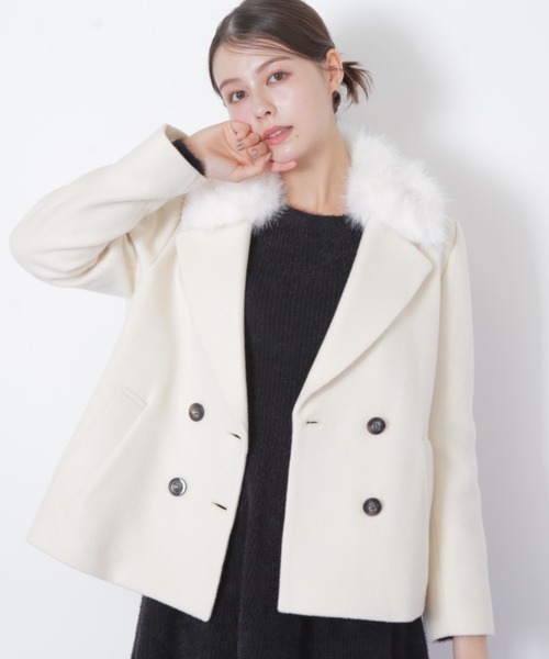 ◇フェイクファー衿付ジャケット