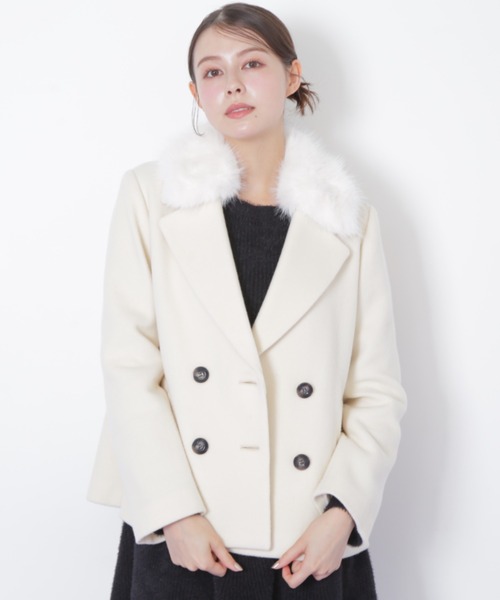 JILL by JILL STUART（ジルバイジルスチュアート）の「◇フェイクファー衿付ジャケット（その他アウター・レディース・ベージュ/ホワイト/ピンク・MEDIUM/SMALL）」の20枚目の写真